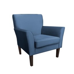 Fotel DENVER tkanina Welur noga drewniana