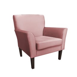 Fotel DENVER tkanina Welur noga drewniana