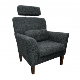 Fotel DENVER tkanina Rolf noga drewniana