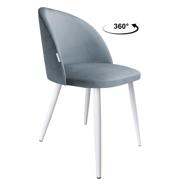 Krzesło Colin – tapicerowane, metalowe nogi