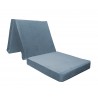 Materac składany Velvet BL06 180x80x10 szary-błękit