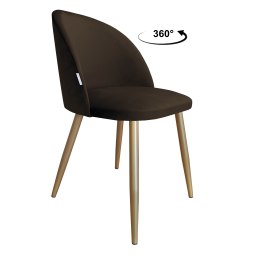 Krzesło Colin – tapicerowane, metalowe nogi