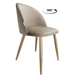 Krzesło Colin – tapicerowane, metalowe nogi