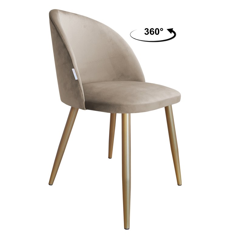 Krzesło Colin – tapicerowane, metalowe nogi