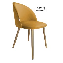 Krzesło Colin – tapicerowane, metalowe nogi