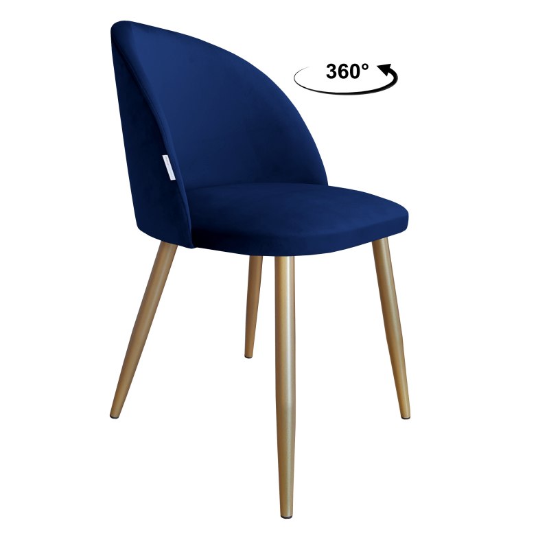 Krzesło Colin – tapicerowane, metalowe nogi