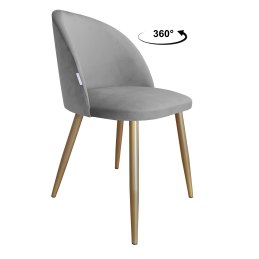 Krzesło Colin – tapicerowane, metalowe nogi