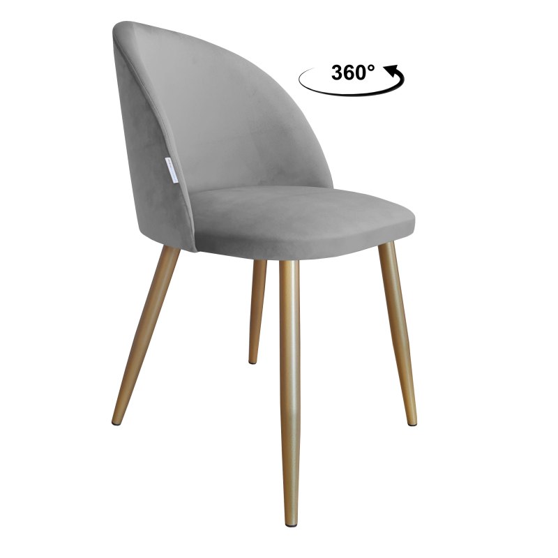 Krzesło Colin – tapicerowane, metalowe nogi