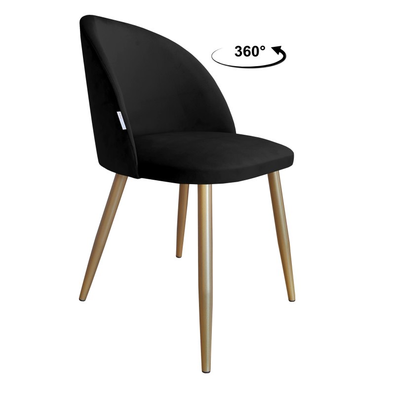 Krzesło Colin – tapicerowane, metalowe nogi