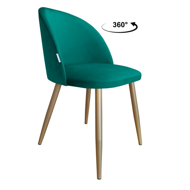 Krzesło Colin – tapicerowane, metalowe nogi