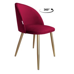 Krzesło Colin – tapicerowane, metalowe nogi