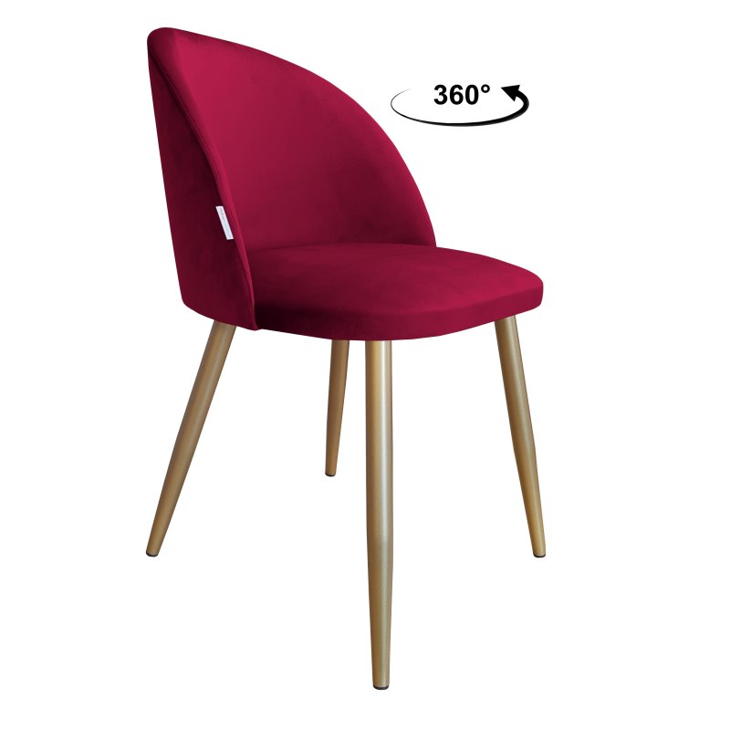 Krzesło Colin – tapicerowane, metalowe nogi