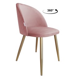 Krzesło Colin – tapicerowane, metalowe nogi