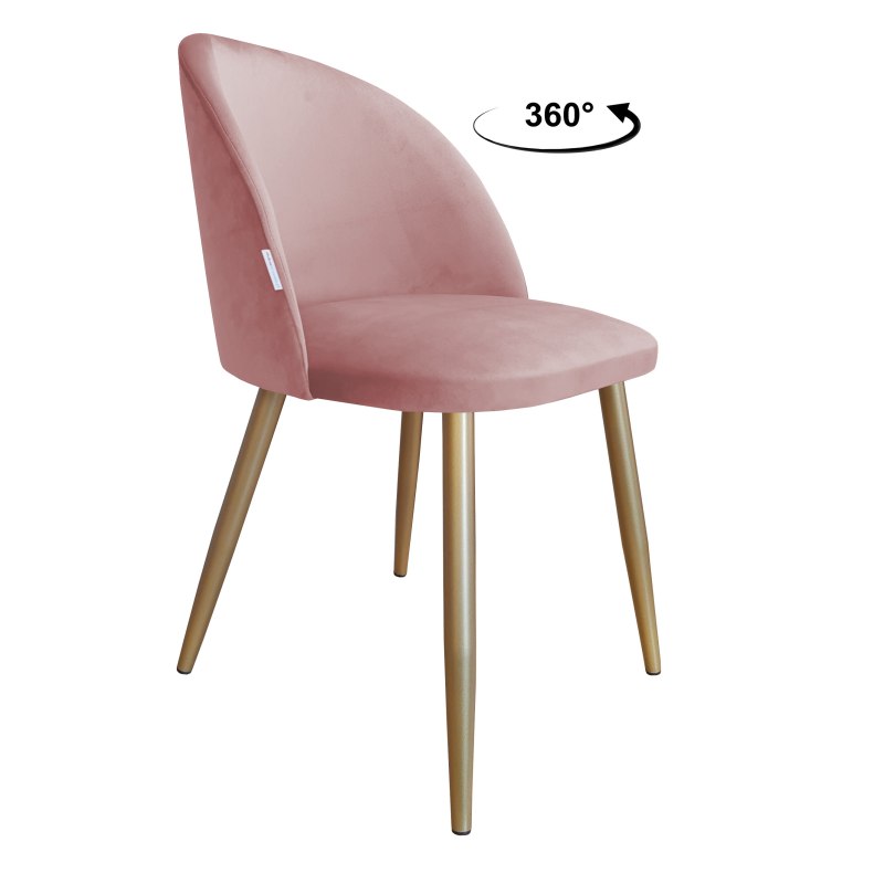 Krzesło Colin – tapicerowane, metalowe nogi