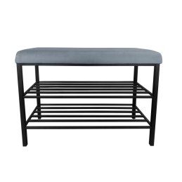 Szafka na buty SMART tkanina Welur stelaż metalowy Regał Półka