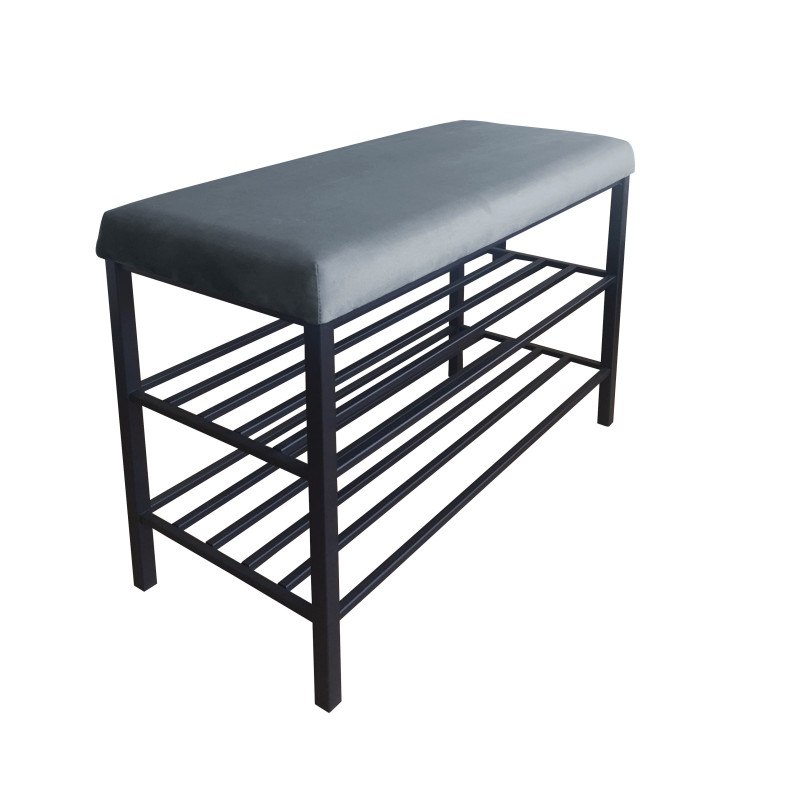 Szafka na buty SMART tkanina Welur stelaż metalowy Regał Półka