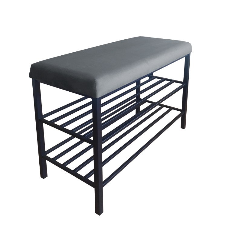 Szafka na buty SMART tkanina Welur stelaż metalowy Regał Półka