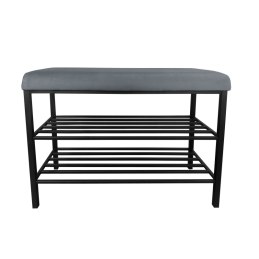 Szafka na buty SMART tkanina Welur stelaż metalowy Regał Półka