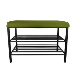 Szafka na buty SMART tkanina Welur stelaż metalowy Regał Półka