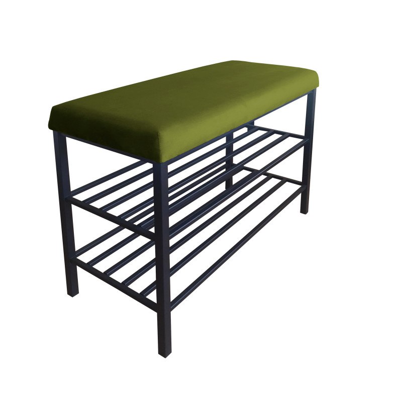 Szafka na buty SMART tkanina Welur stelaż metalowy Regał Półka