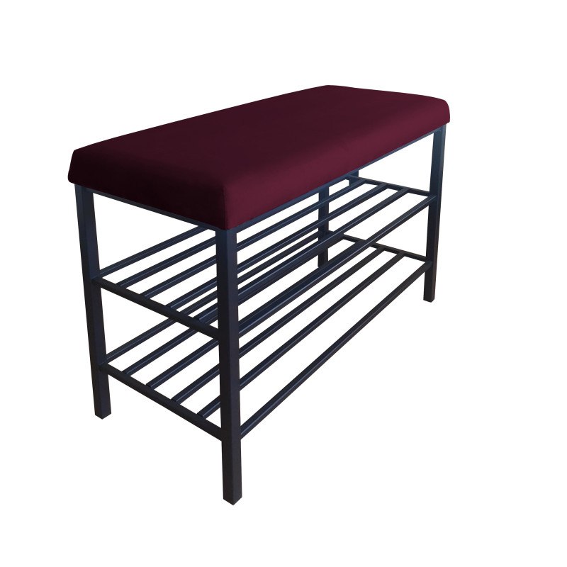 Szafka na buty SMART tkanina Welur stelaż metalowy Regał Półka