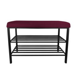 Szafka na buty SMART tkanina Welur stelaż metalowy Regał Półka