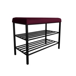 Szafka na buty SMART tkanina Welur stelaż metalowy Regał Półka