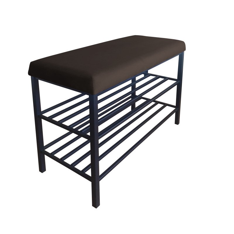 Szafka na buty SMART tkanina Welur stelaż metalowy Regał Półka