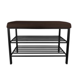 Szafka na buty SMART tkanina Welur stelaż metalowy Regał Półka