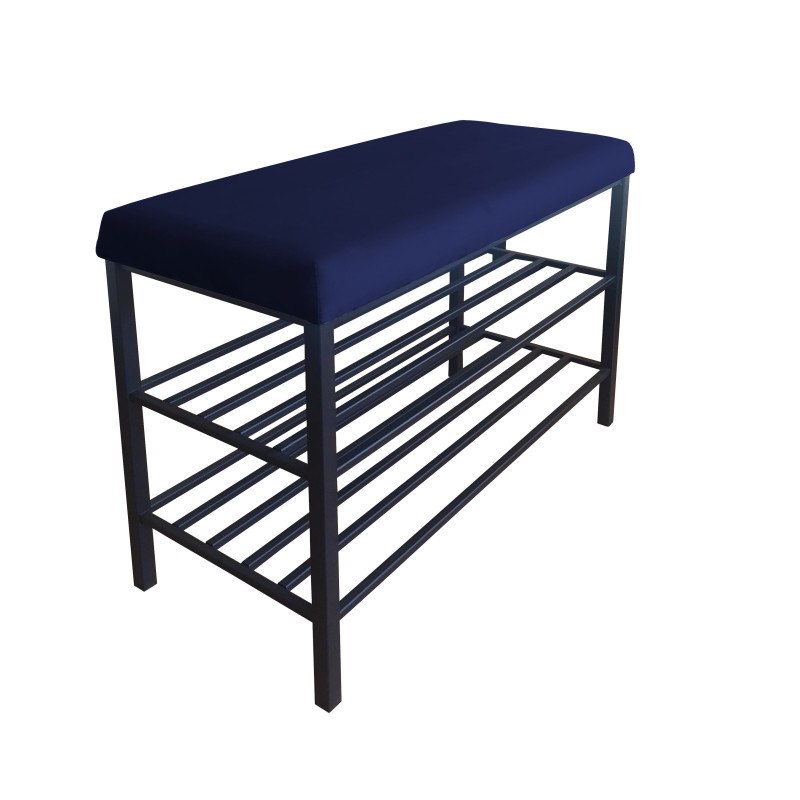 Szafka na buty SMART tkanina Welur stelaż metalowy Regał Półka