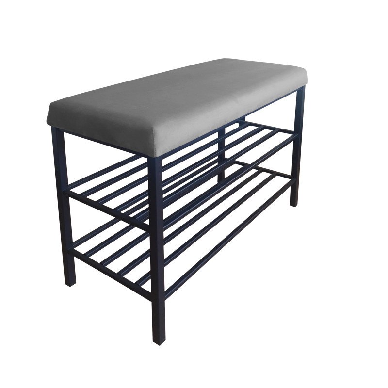 Szafka na buty SMART tkanina Welur stelaż metalowy Regał Półka