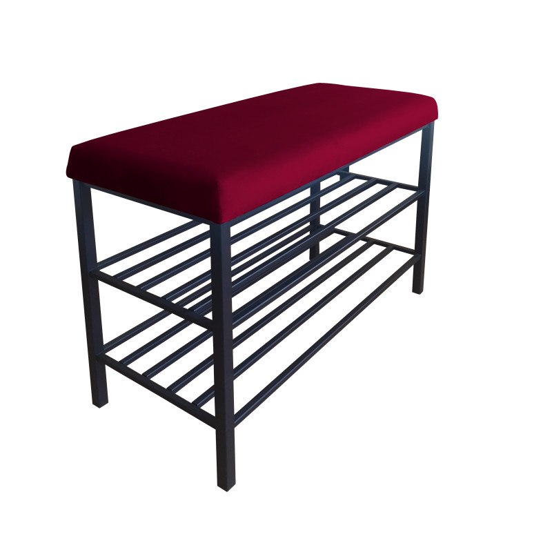 Szafka na buty SMART tkanina Welur stelaż metalowy Regał Półka