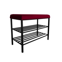 Szafka na buty SMART tkanina Welur stelaż metalowy Regał Półka