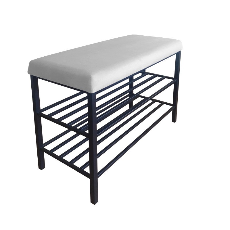 Szafka na buty SMART tkanina Welur stelaż metalowy Regał Półka