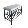 Szafka na buty SMART tkanina Welur stelaż metalowy Regał Półka