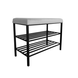 Szafka na buty SMART tkanina Welur stelaż metalowy Regał Półka