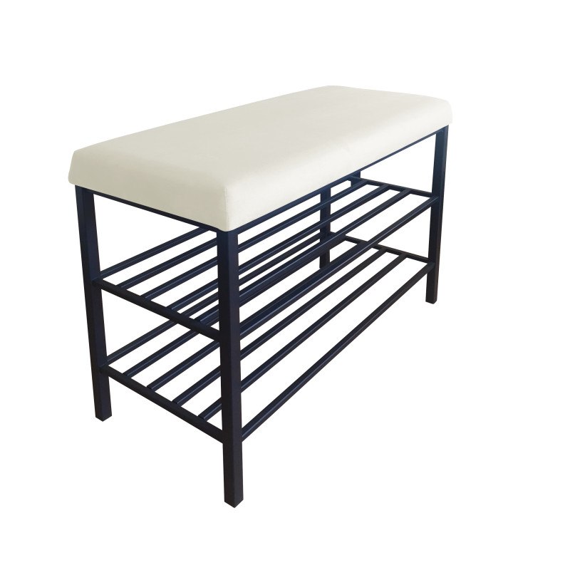 Szafka na buty SMART tkanina Welur stelaż metalowy Regał Półka