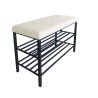 Szafka na buty SMART tkanina Welur stelaż metalowy Regał Półka