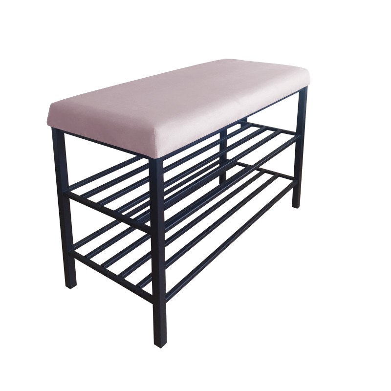 Szafka na buty SMART tkanina Welur stelaż metalowy Regał Półka