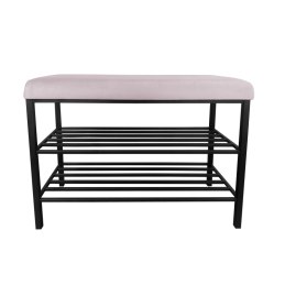 Szafka na buty SMART tkanina Welur stelaż metalowy Regał Półka