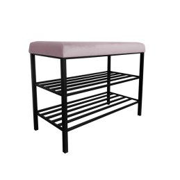 Szafka na buty SMART tkanina Welur stelaż metalowy Regał Półka