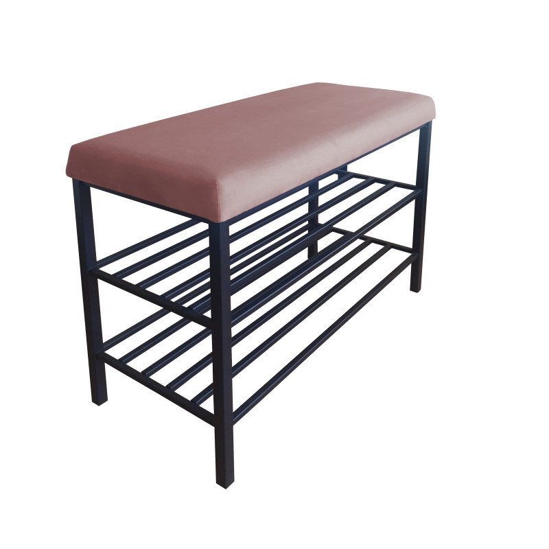 Szafka na buty SMART tkanina Welur stelaż metalowy Regał Półka