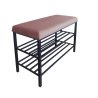 Szafka na buty SMART tkanina Welur stelaż metalowy Regał Półka