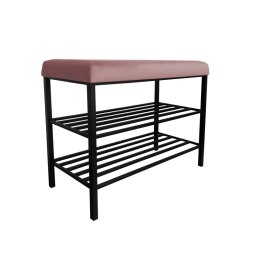 Szafka na buty SMART tkanina Welur stelaż metalowy Regał Półka