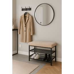 Szafka na buty SMART tkanina Rolf stelaż metalowy Regał Półka