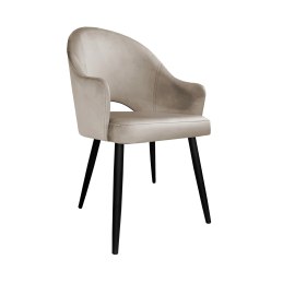 Krzesło Velvet tkanina Welur noga metalowa