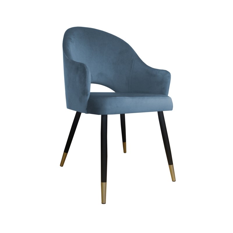Krzesło Velvet tkanina Welur noga metalowa
