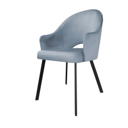 Krzesło Velvet tkanina welur, noga metalowa