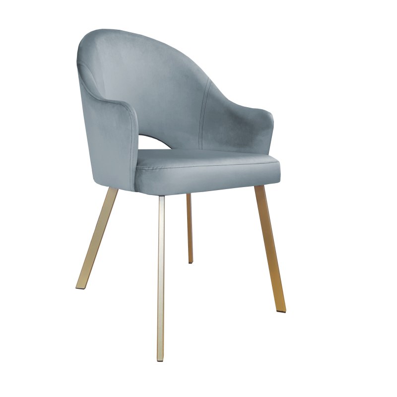 Krzesło Velvet tkanina welur, noga metalowa