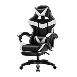 Fotel gamingowy Games z podnóżkiem i masażem